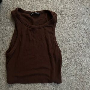 Brown Halter tank from SHEIN